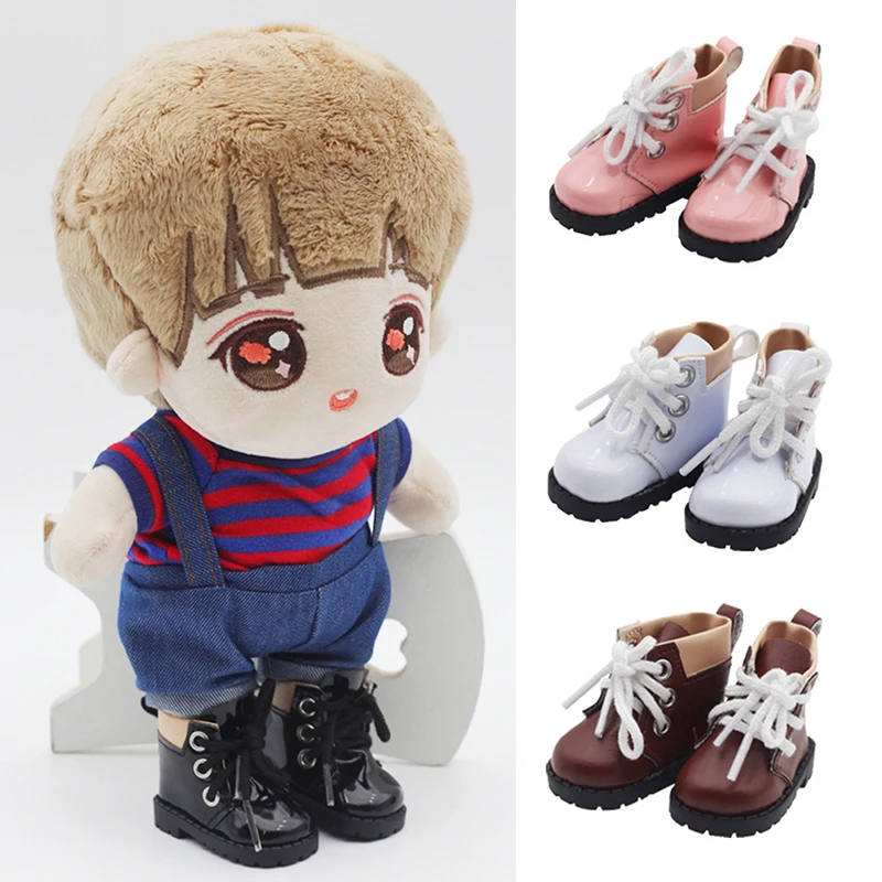 Sepatu Boneka Mini Sepatu Bot Martin Sepatu PU High-Top untuk Boneka Paola Reina Amerika & Sepatu Bot Boneka Blythe EXO 1/6 Hadiah Anak Perempuan