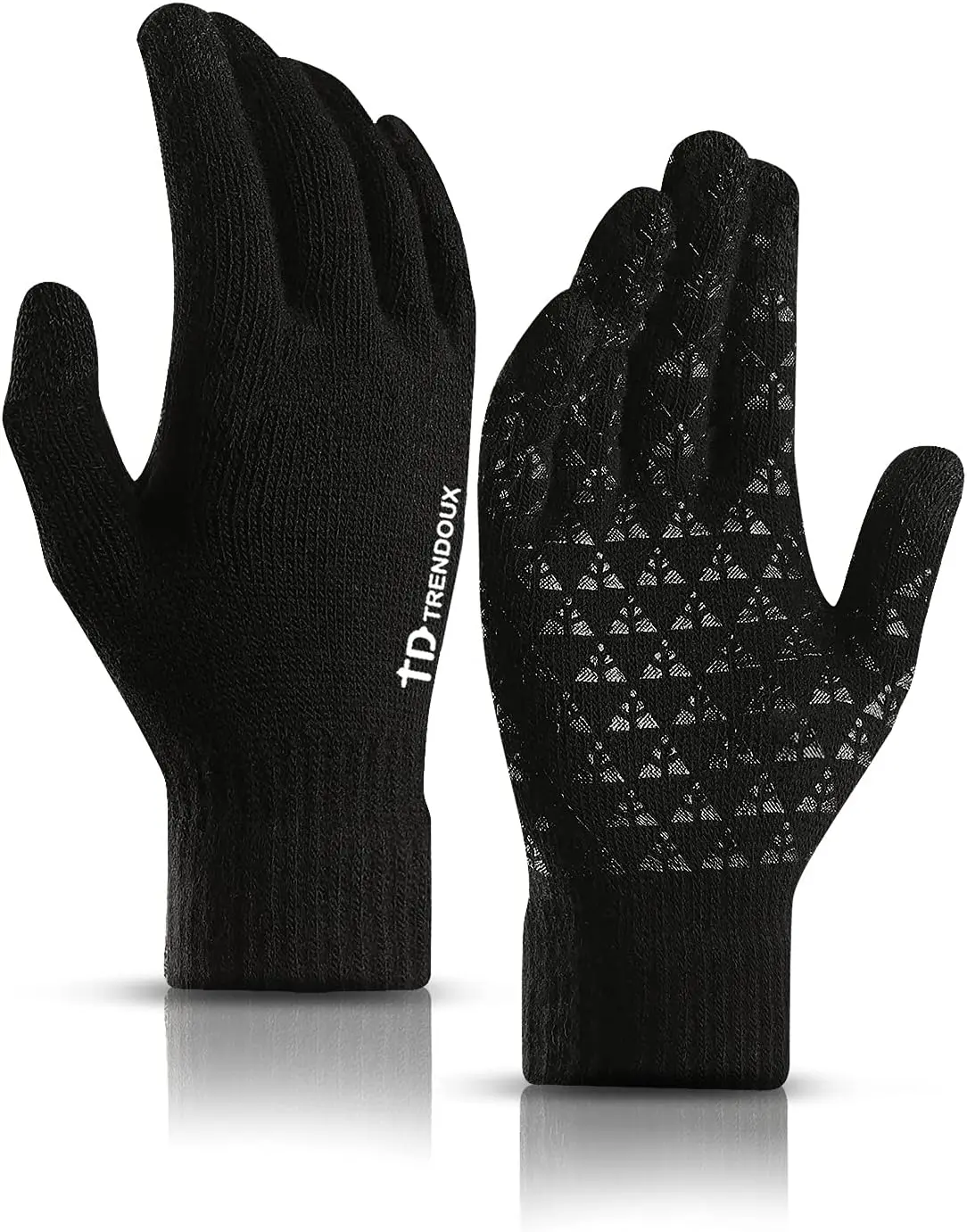 

Winter Gloves for Men Women - Touch Screen Thermal Warm Knit Glove for Running Driving Hiking