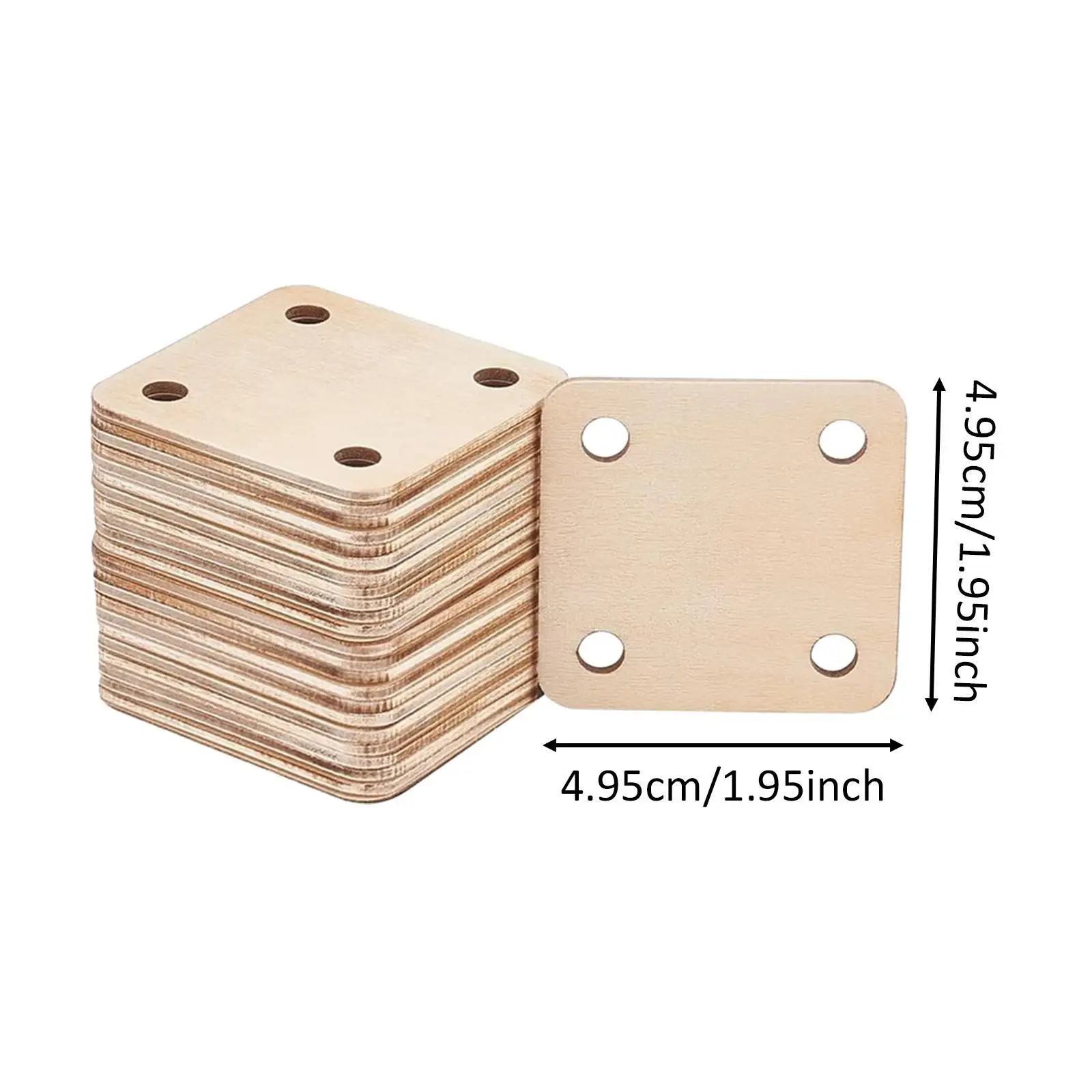 Weaving Cards 2x2 inch Wooden Loom Cards for Handcraft Tool Hats Tapestry