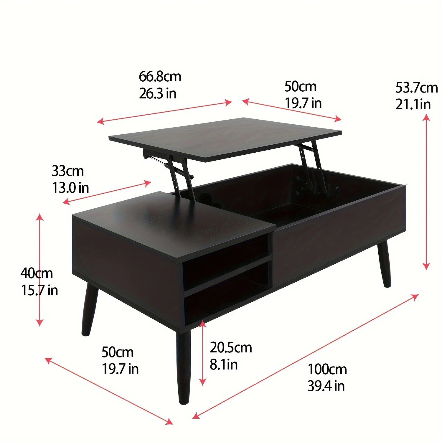

Lift Top Coffee Table with Adjustable Storage and Hidden Compartment Small Wood Coffee Table Center Table