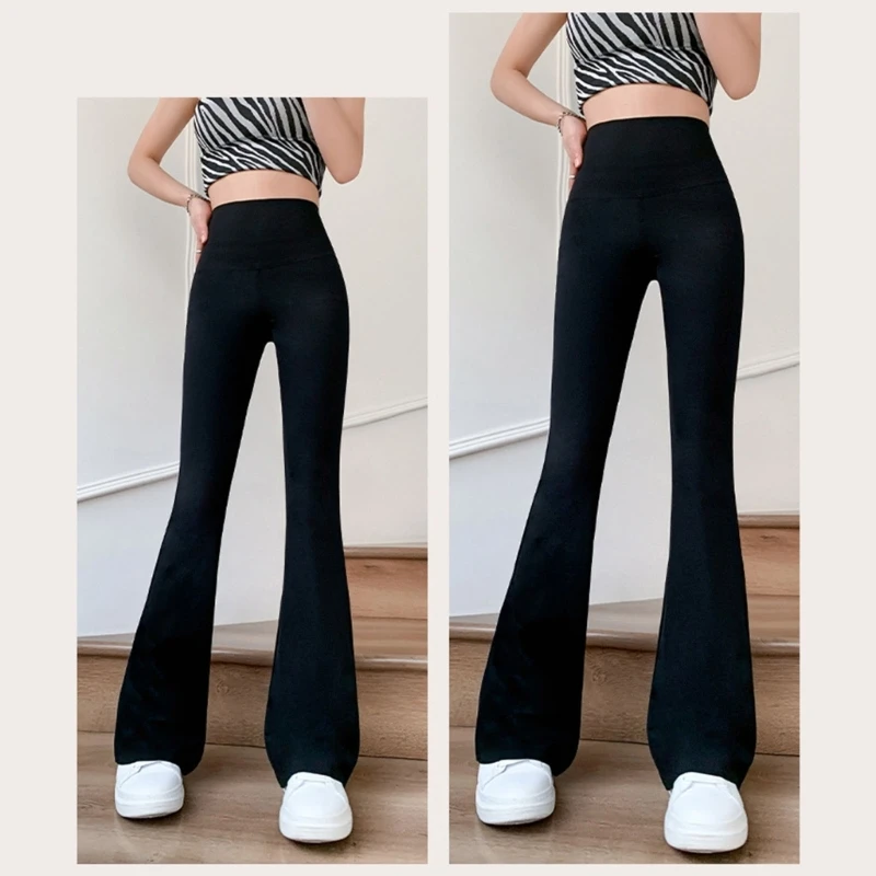 

High Waisted Flare-Leggings for Women Gym Sports Workout Dance Flare-Pants Casual Wide Leg Pants Tummy Control Flared Trousers