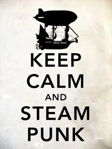 KEEP CALM AND STEAM PUNK SIGN METAL PLAQUE poster art print hanging