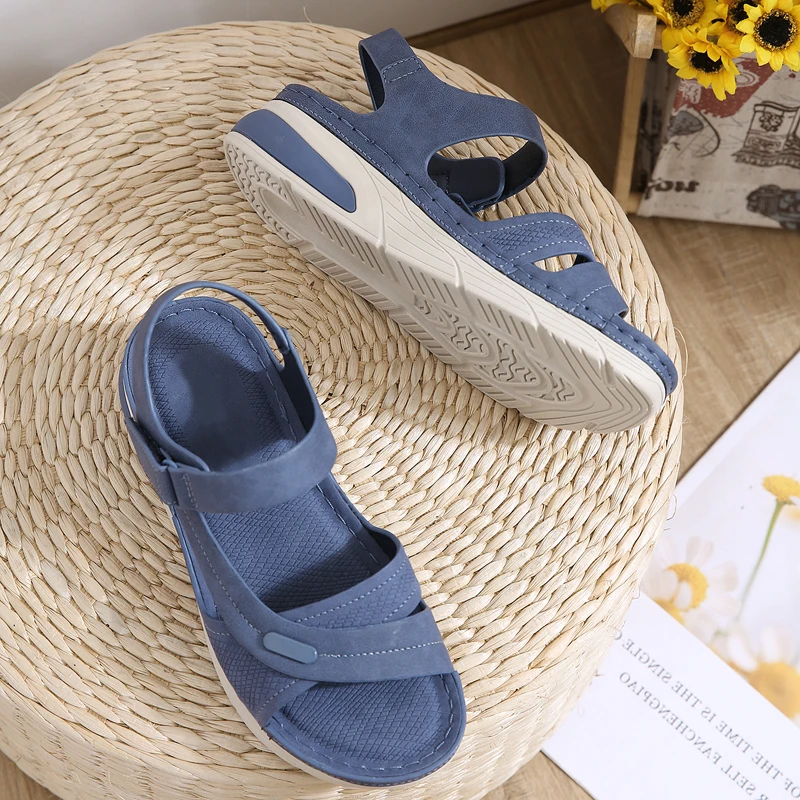 

Summer Fashion MD Slope Heel Thick Bottom Sports Style Seam Lightweight Anti slip Comfortable Versatile Women's Sandals