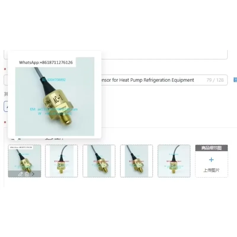 Pressure Transmitter AC-1 Pressure Sensor for Heat Pump Refrigeration Equipment