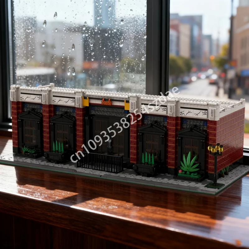 

3891 шт. MOC суши-ресторан, модульная модель, строительные блоки, строительные блоки, сборка, рождественский подарок, игрушки «сделай сам», идея, кирпич, день рождения