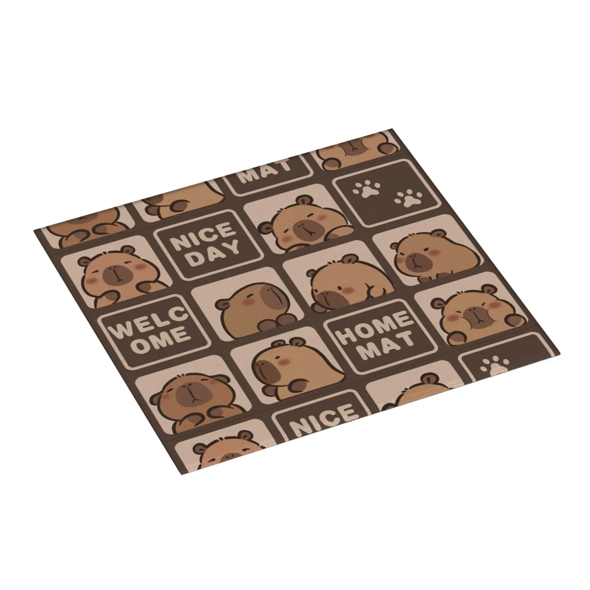 Drying Mat For Kitchen Cartoon Animal Pets Capybara Water Absorbent Waterproof Reusable  On Slip Kitchen Counter Protector Mat