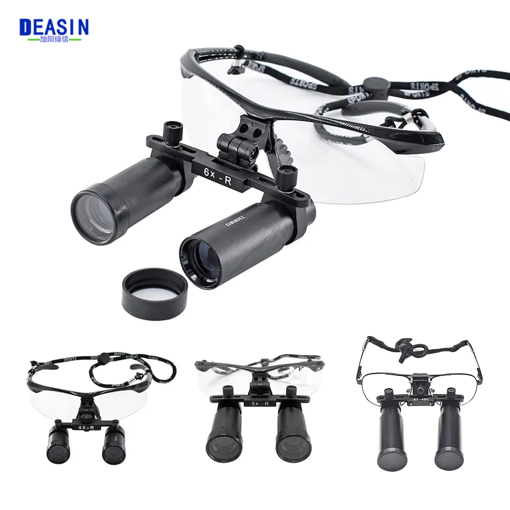 Deasin Dental Instruments 4X 5X 6X 8X High Magnification Dentistry Loupes With 280-600mm Optional Working Distance