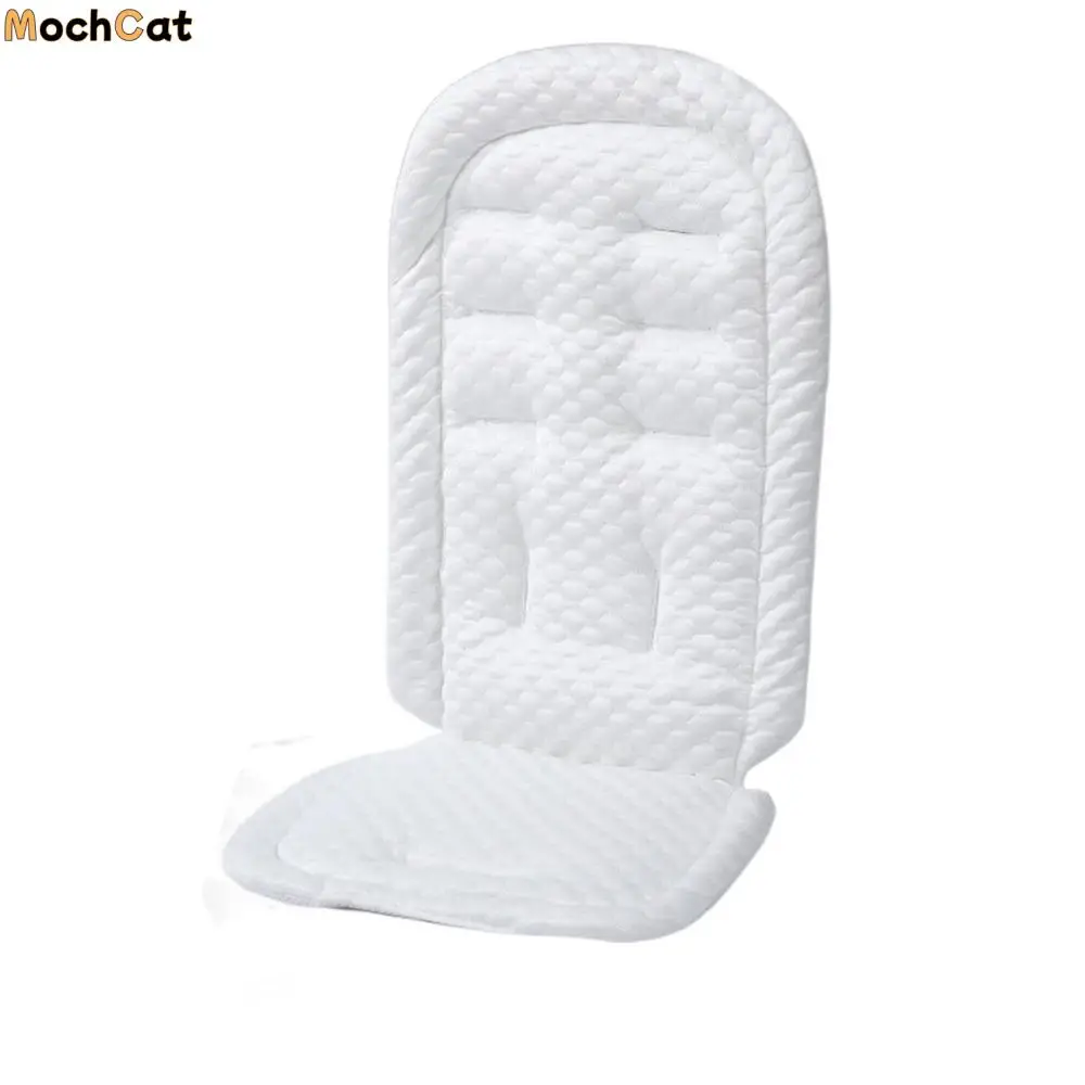 وسادة عربة أطفال قابلة للتنفس ناعمة بلون واحد لعربة الأطفال وسادة لتناول الطعام وكرسي عربة الأطفال وحصيرة سيارة للكرسي يدفع باليدين