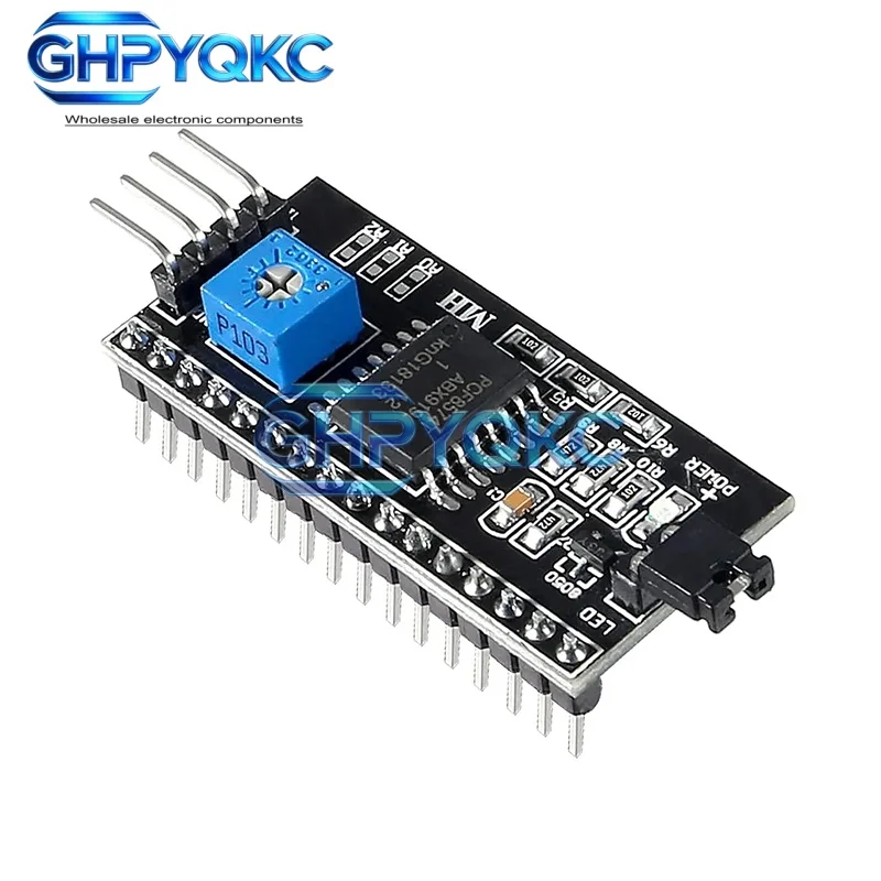 GHPYQKC PCF8574 LCD Display Adapter Module IIC I2C LCD1602 2004 IIC Serial Interface Board 5V for Arduino Robort Parts