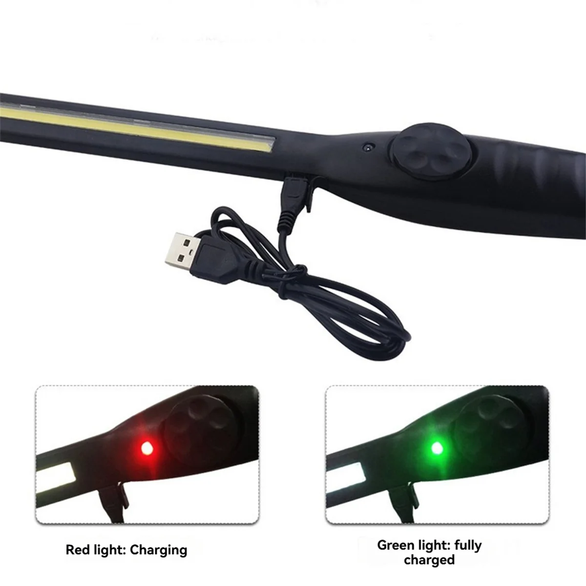 ETRT 4 Uds COB luces de trabajo LED portátiles lámpara de trabajo LED magnética inalámbrica luces de inspección para reparación de automóviles emergencia de garaje en casa