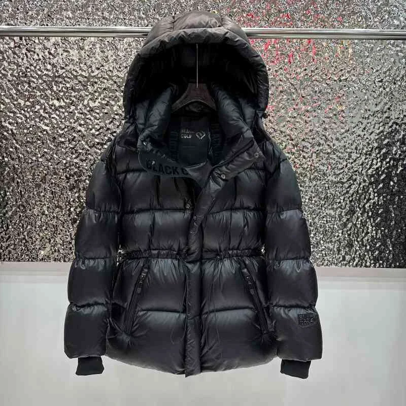 

New Winter High Waisted Women Solid Down Jacket Hooded Loose Thickened Warm Black Leisure FashionWomen Clothing