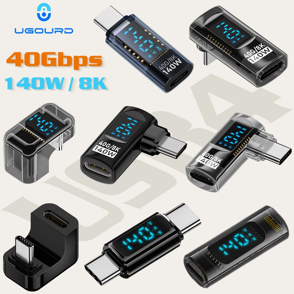 �y�Z�[�����zUSB 4 �^�C�v C �A�_�v�^ 40Gbps 140W 90 �x USB C �A�_�v�^ Thunderbolt 4 3 �P�[�u���R�l�N�^���p U ���^�f�W�^���f�B�X�v���C�p