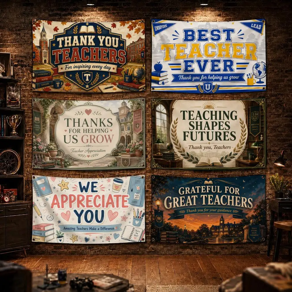 Teacher Appreciation Day Best Teacher Flags Flags for Bedrooms Home Decor Items Outdoor Decors Garage Decoration Flaga