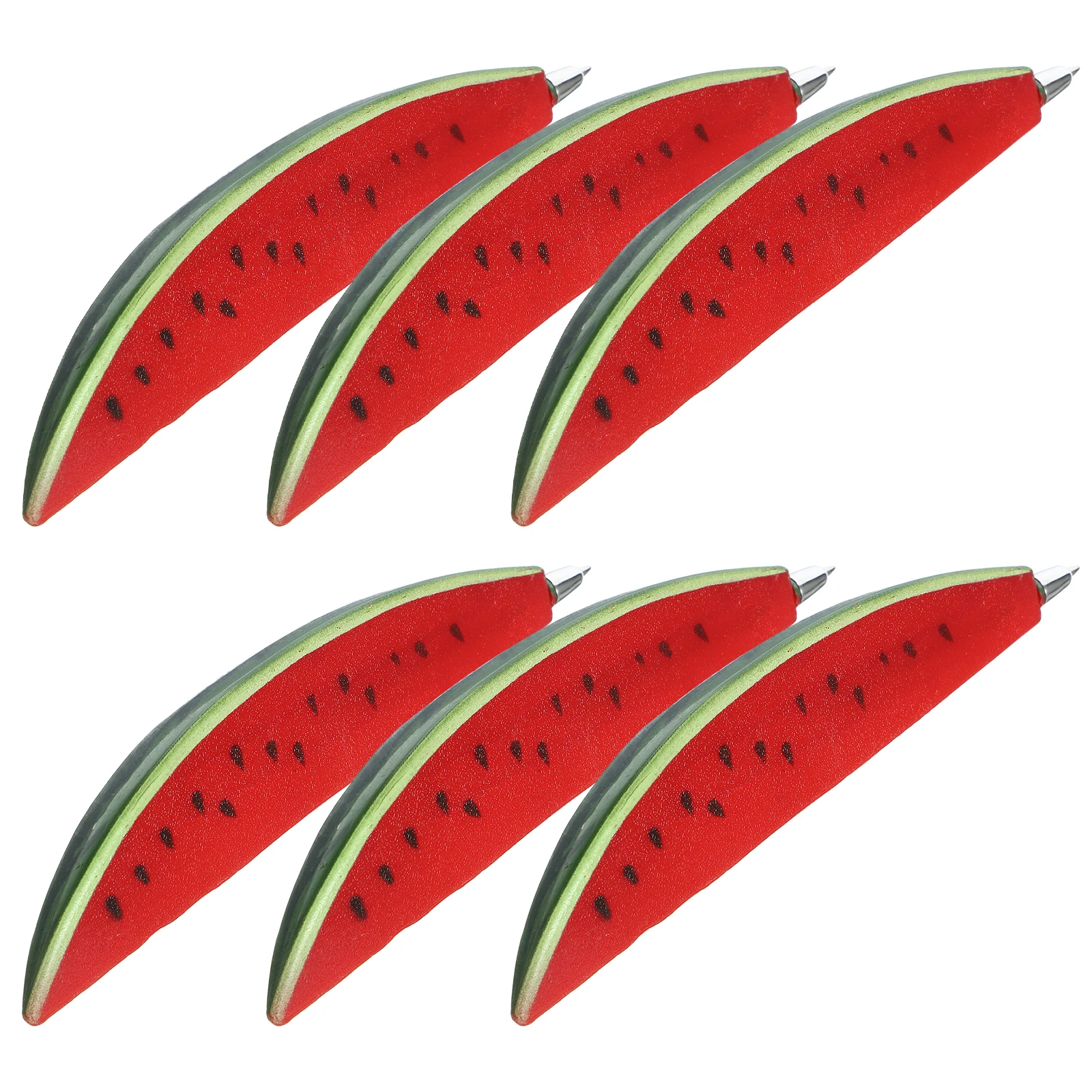 

6 Pcs Fruit Pen Ballpoint Refrigerator Sticker Student Plastic Cute School Supplies