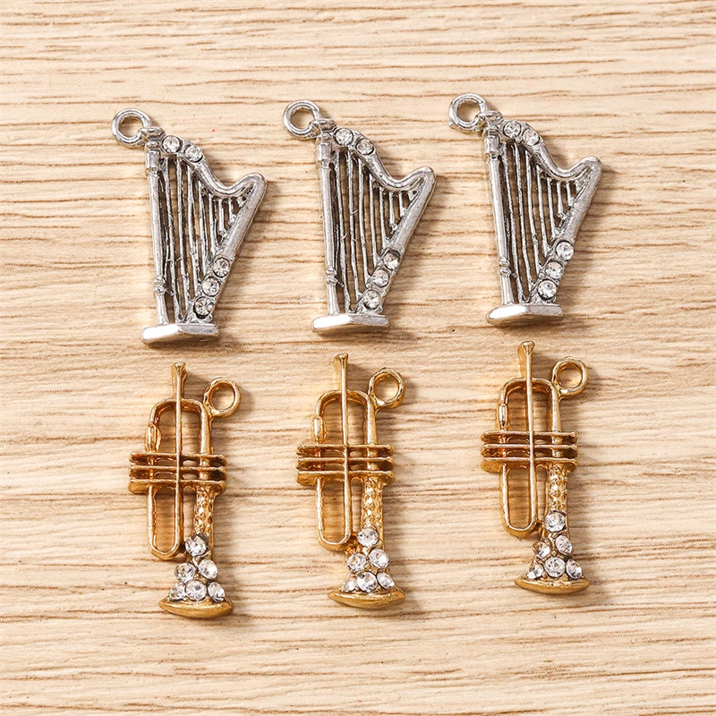 10 Stück 21x60mm Niedliche Legierungs-Musiknoten-Anhänger für die Herstellung von Halsketten, Ohrringen, Schlüsselanhängern, DIY-Bastelarbeiten, Schmuckzubehör – Detail 10
