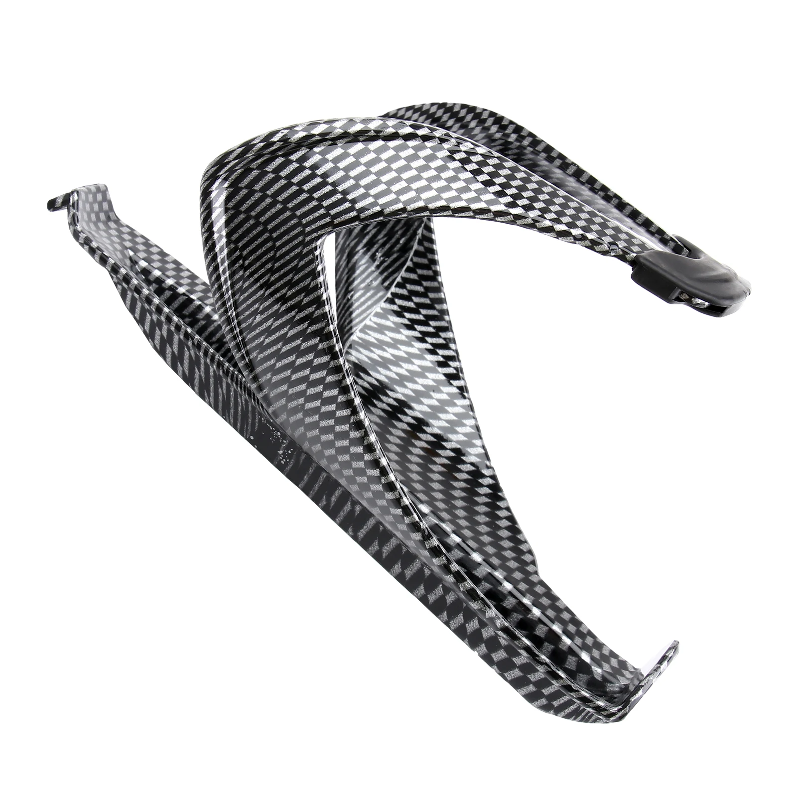 

Plastic Bike Water Bottle Holder Carbon Look Light Weight Fit All Mountain Fahhrad Frames 8Cm Diameter Capacity No Screws