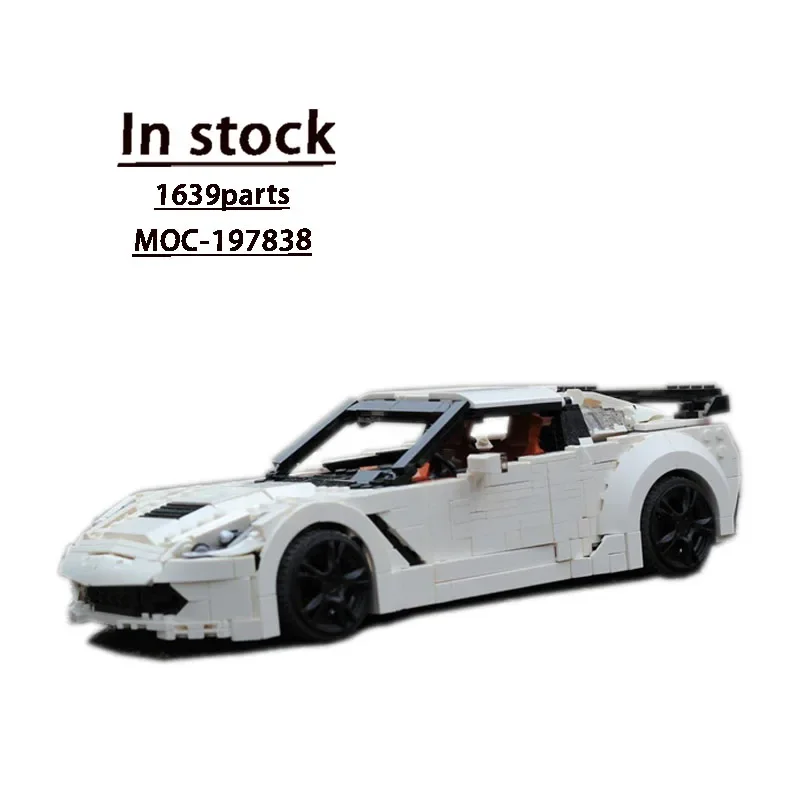 MOC-1 Run 97838 White New Z06 C7 Super Car Racing Building Block Model 1639 Parts MOC Creative Boy Kids Christmas Toys Gifts