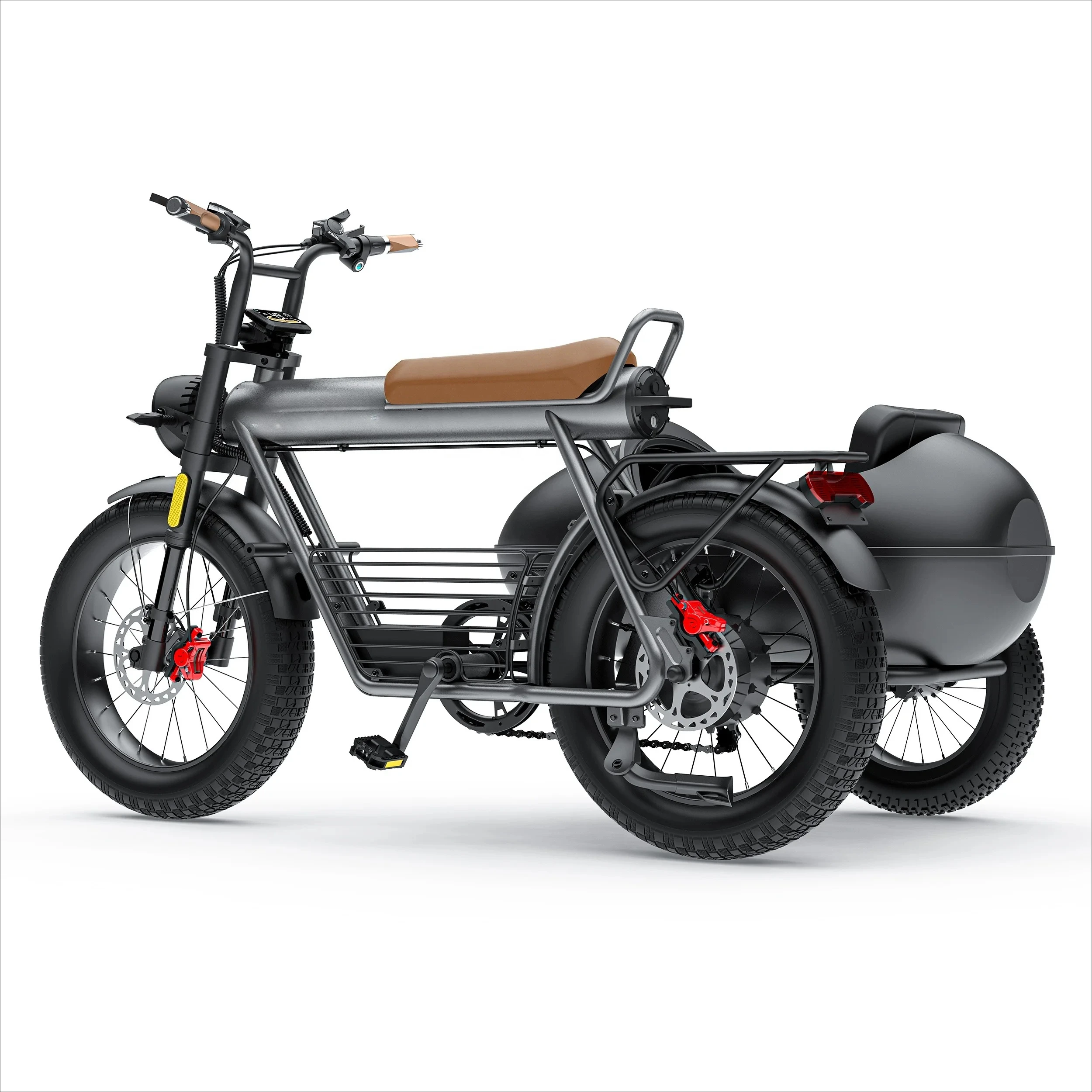 CT20S/CT20 1000W Fat Tire c Tricycle Sidecar E-bike Carry Pets Three Wheel Pedal Assist 1500W Road Ebike Sidecarcustom