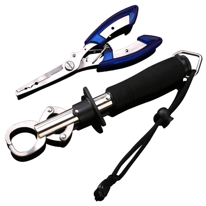 HISTAR High Quality Fishing Grip and Plier Chrome Color CNC Soft Rubber Cover Aluminum Alloy Tool Combo Accessories