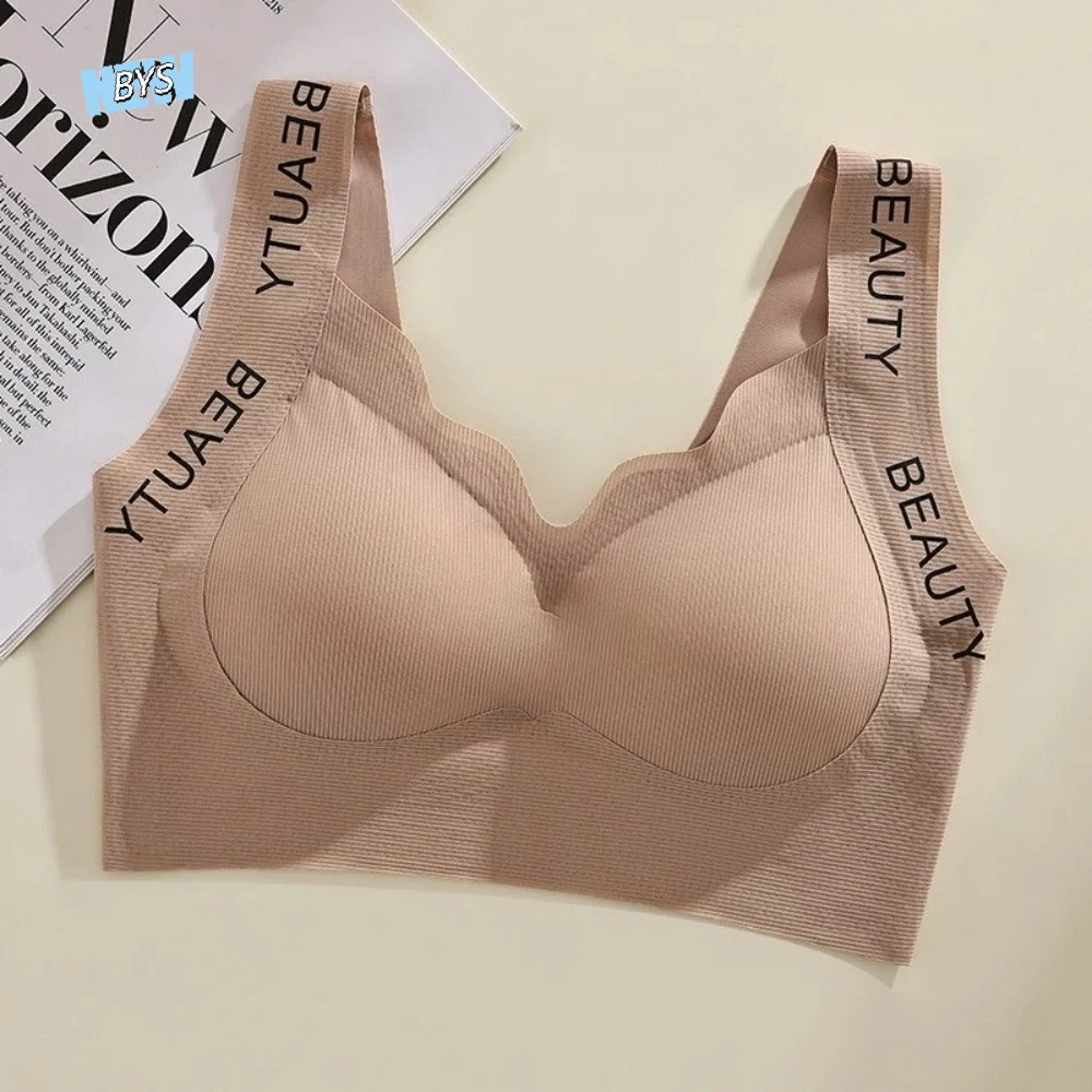 

Breathable Close-fitting Seamless Bra Shockproof Beautiful Back Wireless Bra Deep V Brassiere Girls