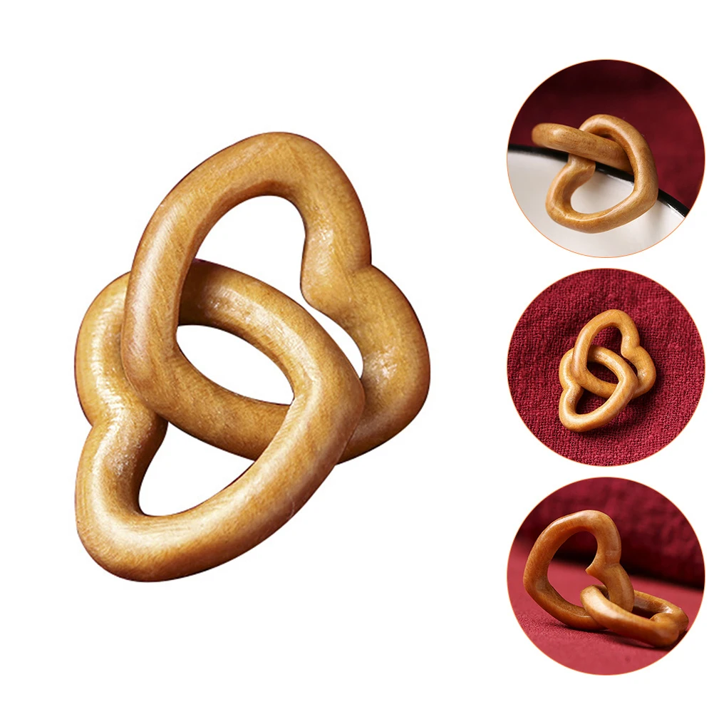 Простой деревянный кулон в форме сердца, подвесной ювелирный аксессуар из сандалового дерева для ожерелья, браслета, серег, брелка