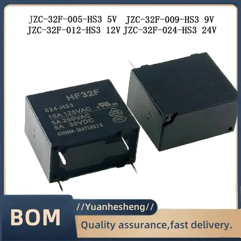 10 개/몫 기존 JZC-32F-012-HS3 HF32F-005/009/012/024/릴레이 4 핀 5A 그룹 정상 열림