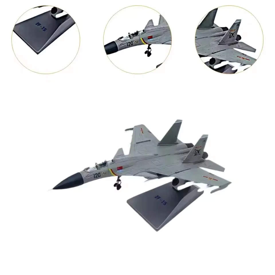 

1/100 Scale Fighter J-15 Model Plane Collectables Simulation with Base Plane Model Alloy Airplane Model Toy Souvenir Disp