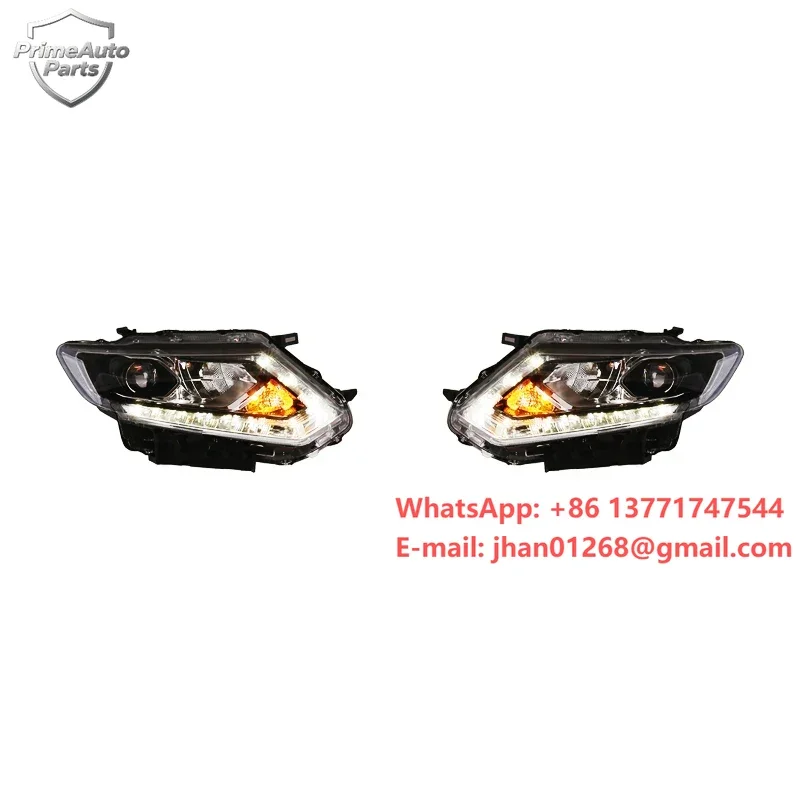 DRL Lamp Car OEM Car Head Light Modify Semi-assembly LED Xenon Headlight for Nissan Rogue X-TRAIL 2014 2015 2016