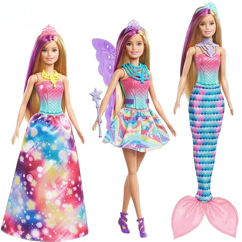 Genuine Barbie Doll Fairytale Fashion Toys for Girls Gifts Accessories Baby Toy Dolls Barbie Clothes for Doll Princess Dress
