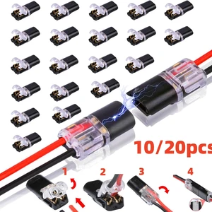 Doppelkabellanschlussanschluss mit Schleuderschnalle, Pluber -LED -Anschluss, 2 Stifte, 2 Wege, universeller Kompaktdraht, 10 PCs, 20pcs 10 Hauptverkäufe Pino Oregon - №7