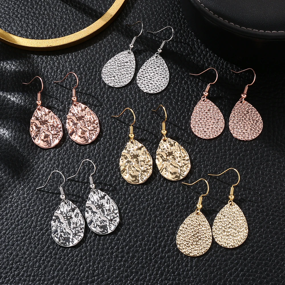 1PRS High Quality Fashion Jewelry Gift Classic Droplet Shaped Eardrop Style Metal Earrings Suitable For Women's Daily Life Wear