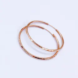 585 purple gold plated 14K rose gold hoop earrings for women fashion classic exaggerated glamour evening jewelry accessories