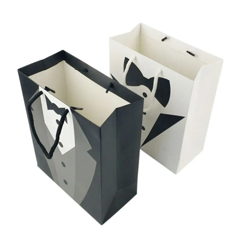 

10pcs Large Paper Gift Bags Square Bottom Portable Shopping Tote Party Favor Bags Souvenir Pouches Packaging Supplies Practical