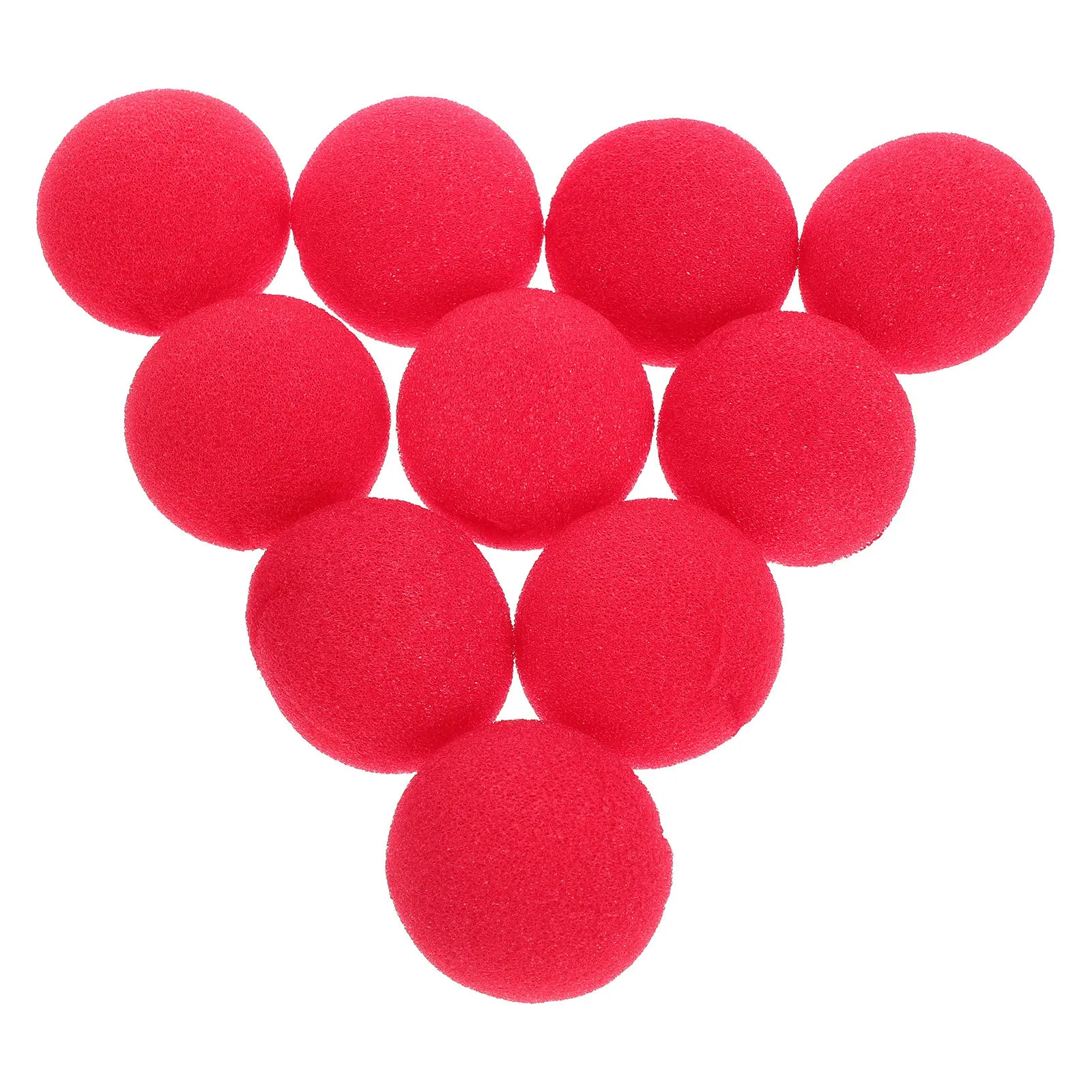 10 pezzi puntelli per naso da clown materiale in spugna rossa leggero e confortevole da indossare per decorazioni per feste di Natale di Halloween