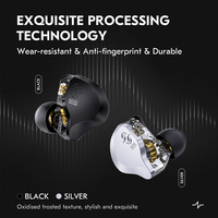 CCZ DC02 in ear IEM earphones without microphone,dual magnetic circuit DD HiFi stereo wired earphones,noise cancelling earplugs