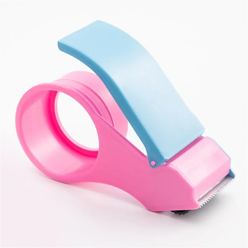 Macaron Color Tape Dispenser Roller Tape Cutter Packer Device Manual Packing Sealing Machine Parcel Sealing Tape Holder