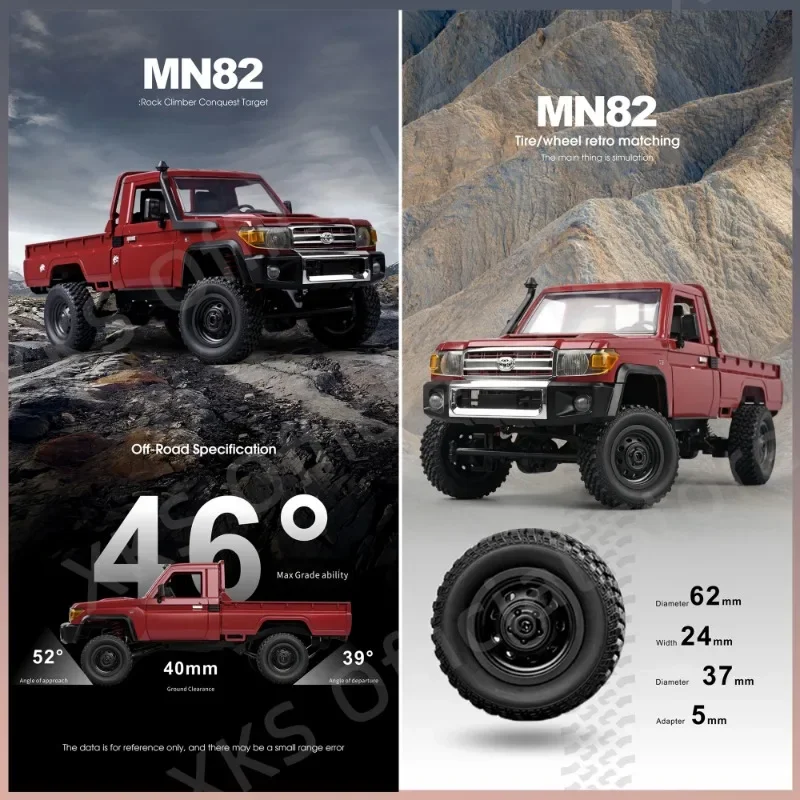 Mn82 rc sedan 1:12 tamanho completo 2.4g 4wd 280 motor de controle remoto caminhão captador off-road para meninos adulto presente modelo de simulação carro