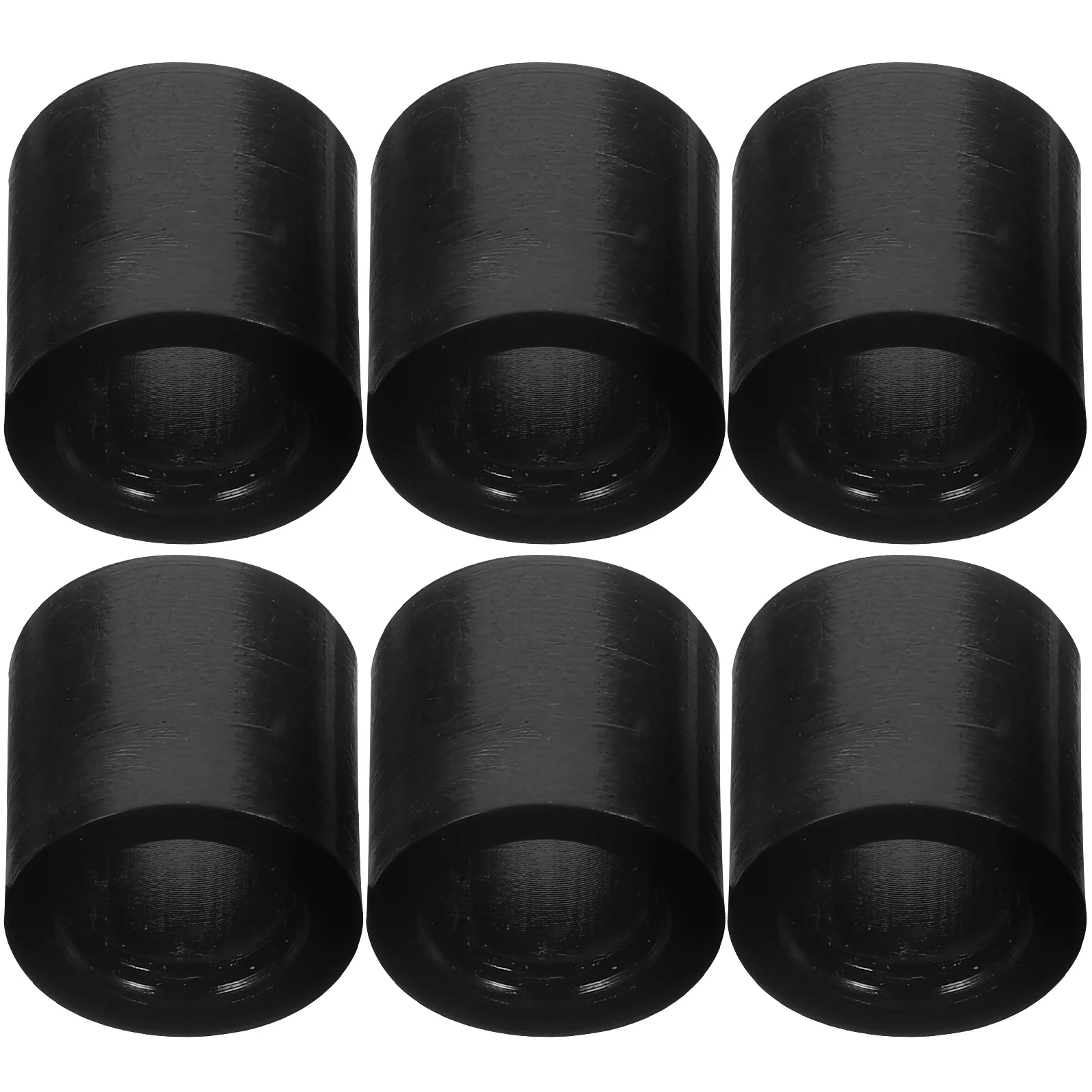

6 Pcs Snooker Cue Billiards Club Tip Protective Cover Replacement Ferrules Pool Table Accessories Black Tool