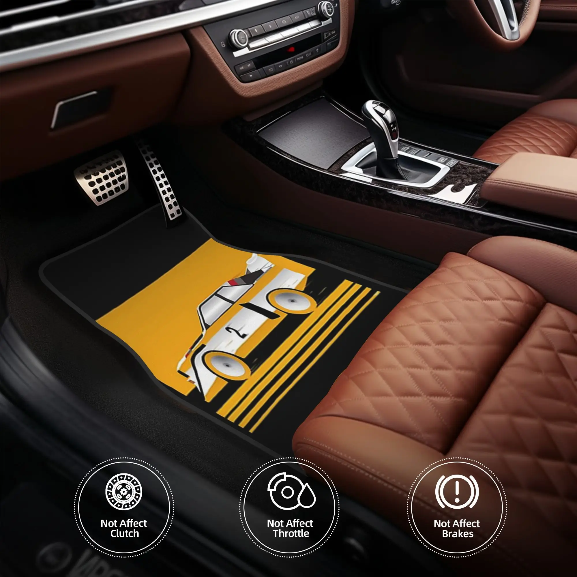 4pcs For AUDI Quattro Group B (1) Pillow Car Floor Mats, Durable, Fit For Cars, Ideal Gift, Vehicle Interior Mats, Playful Desig