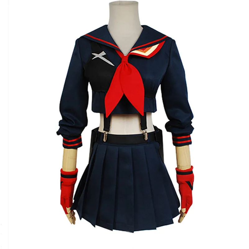 

Kill la Kill Matoi Ryuko Cosplay Costume Blue Sailor Suit Women Girls Skirt