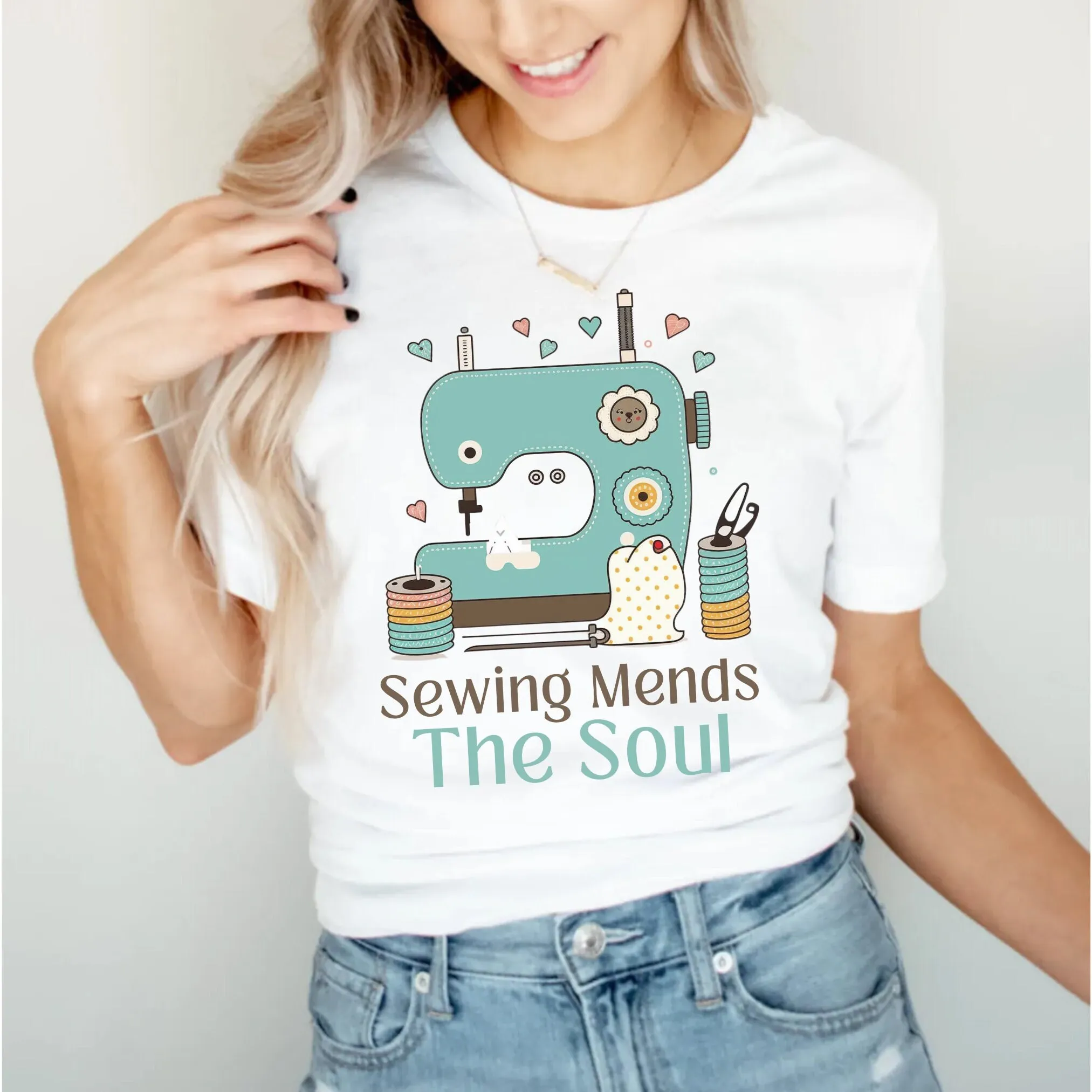 Sewing Mends The Soul t shirt Funny Sew Women gift Lover