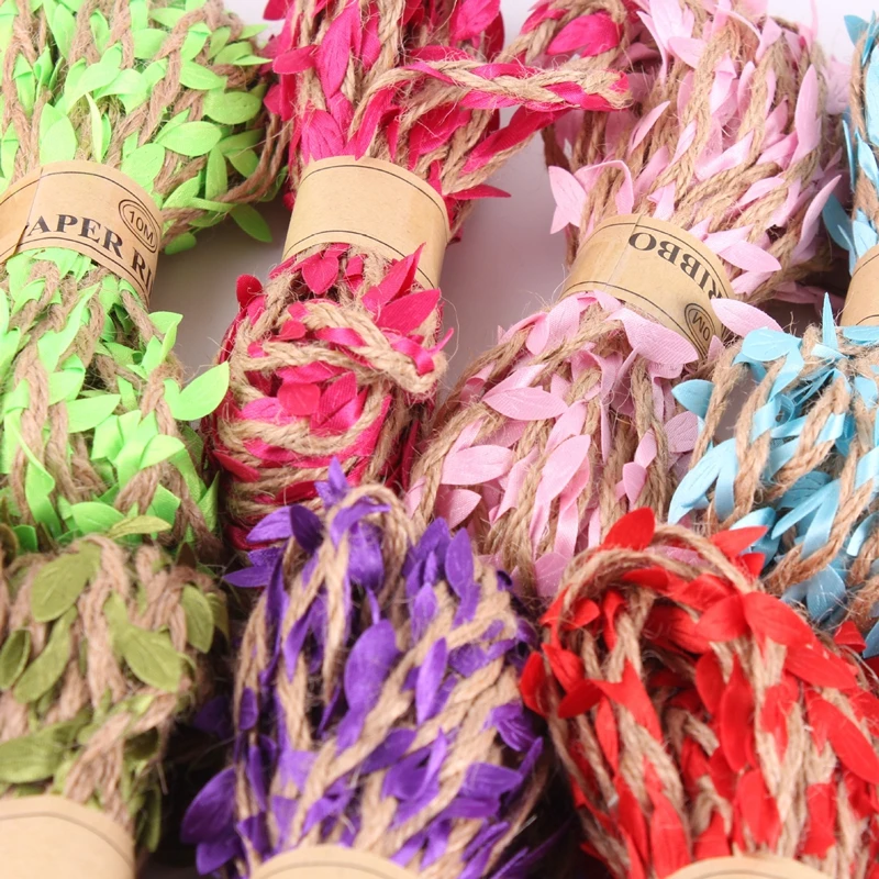 5M Natural Vintage Jute Ribbon Rope Cord DIY Wedding Jute String Twine Crafts Gift Party Christmas Home Decoration Accessories