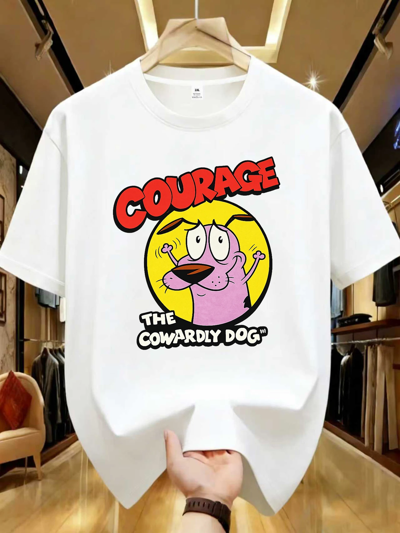 

【WZM105111】Happy puppy print plus size women's round neck summer casual short sleeved street fashion versatile T-shirt