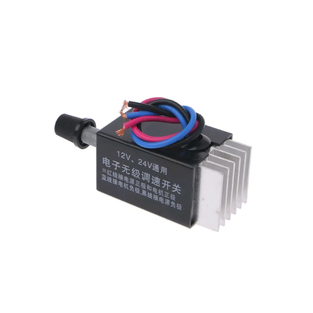1Pc Car DC 12V 24V Motor Speed Controller Switch Car Truck Fan Heater Control Defroster Knob Stepless Speed Control Switch