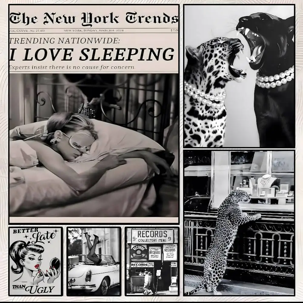 VERENIX Retro Black And White Feminist Poster Art With Prints Home Bedroom Living Room Decoration Gift