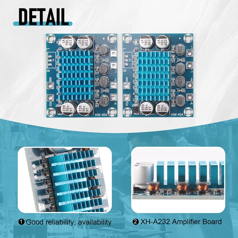 4 pièces TPA3110 XH-A232 30W + 30W 2.0 canaux numérique stéréo Audio amplificateur de puissance carte DC 8-26V 3A