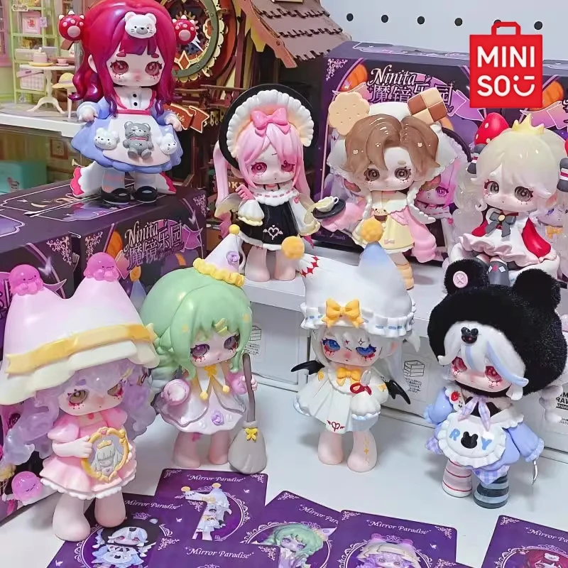 

Подлинная серия MINISO Ninita Mirror Paradise, слепая коробка, загадочная коробка, игрушки, милая экшн-фигурка аниме, кавайная модель, подарок для девочки на складе