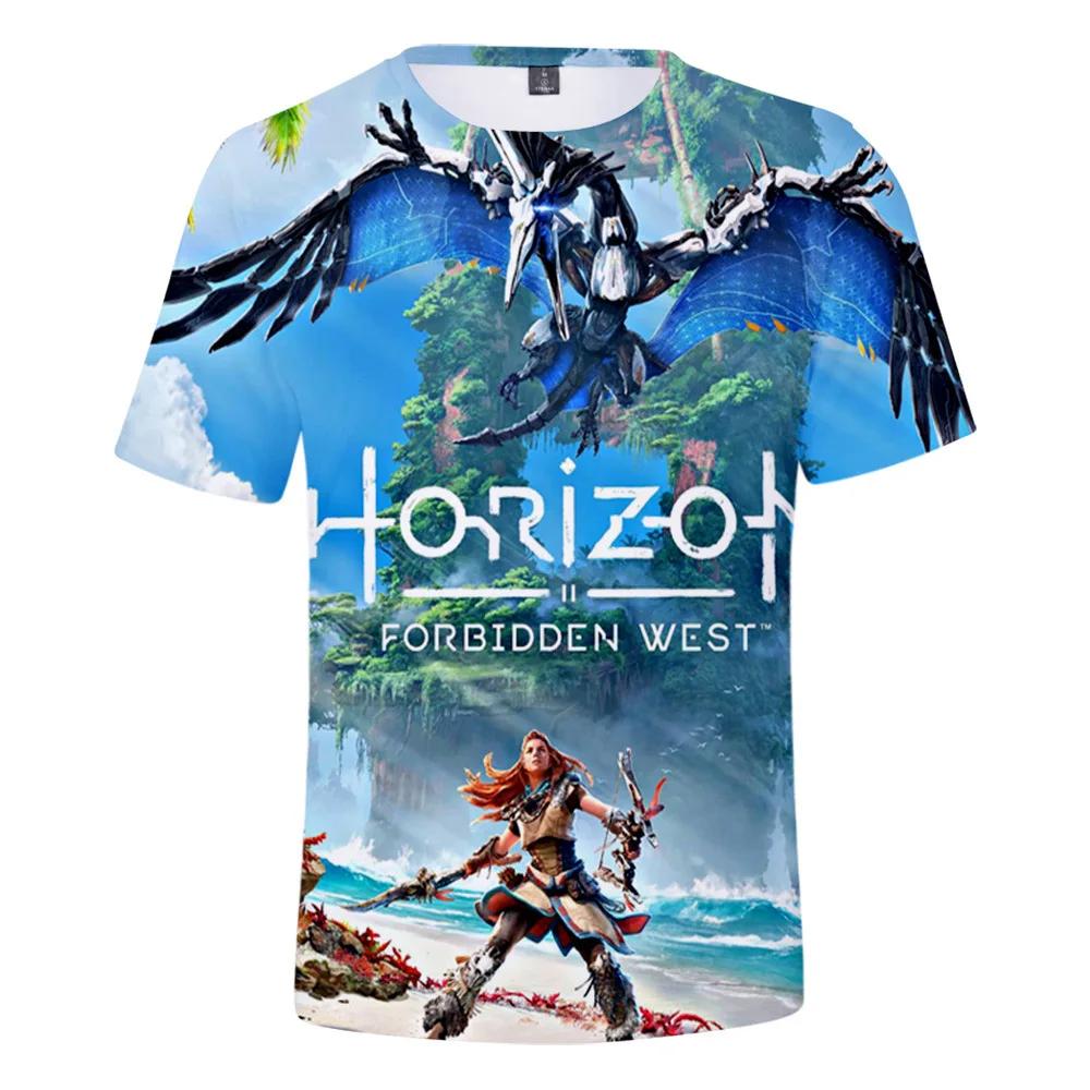 New Horizon Zero Dawn 3D Print T Shirt Men Women Tees Print Fashion New High Quality Short Sleeve Casual T Shirt Oversized