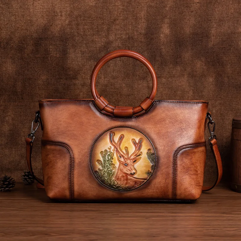 

Индивидуальная настройка, ручная работа, мягкая коровья кожа с художественным принтом, оригинальные брендовые женские сумки для покупок, роскошный дизайнерский шикарный стиль