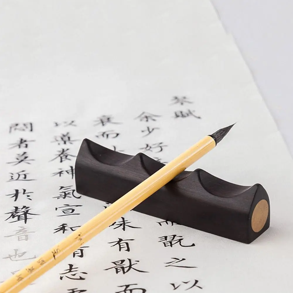 

Creative Calligraphy Pen Holder Chinese Durable Wooden Desk Pen Stand Portable Practical Writing Brush Holder Art Accessories